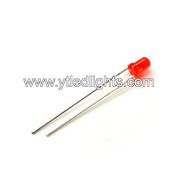 F3 DIP LED 3mm round head  red lens red color light